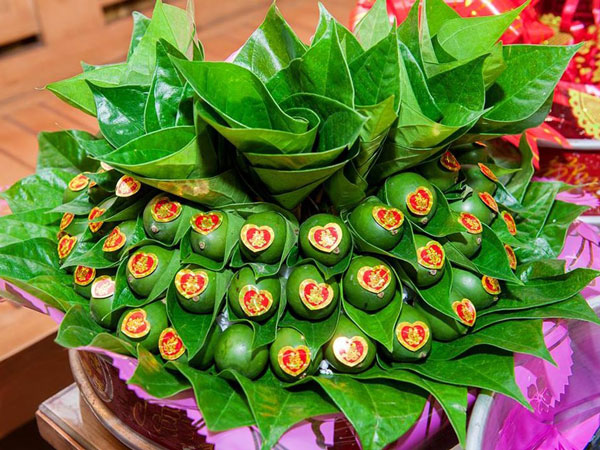 Mâm Trầu Cau cưới hỏi Hóc Môn